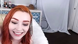 Redhead Natalia Grey Hitachi Orgasm