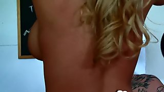 Sexy blonde with big tits loves to fuck
