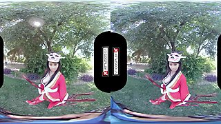 VRCosplayX.com Busty Asian Babe Akali Spares Your Life After Fucking